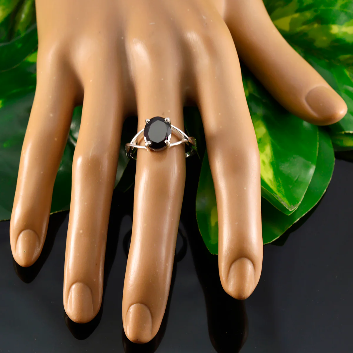Garnet Solitaire American 925 Sterling Silver Red Gems Delicate Feminine Ring Jewellery - Image 6