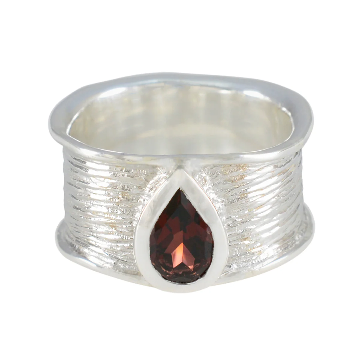 Garnet Solitaire Egyptian 925 Sterling Silver Red Gemstone Versatile Victorian Band Jewelry