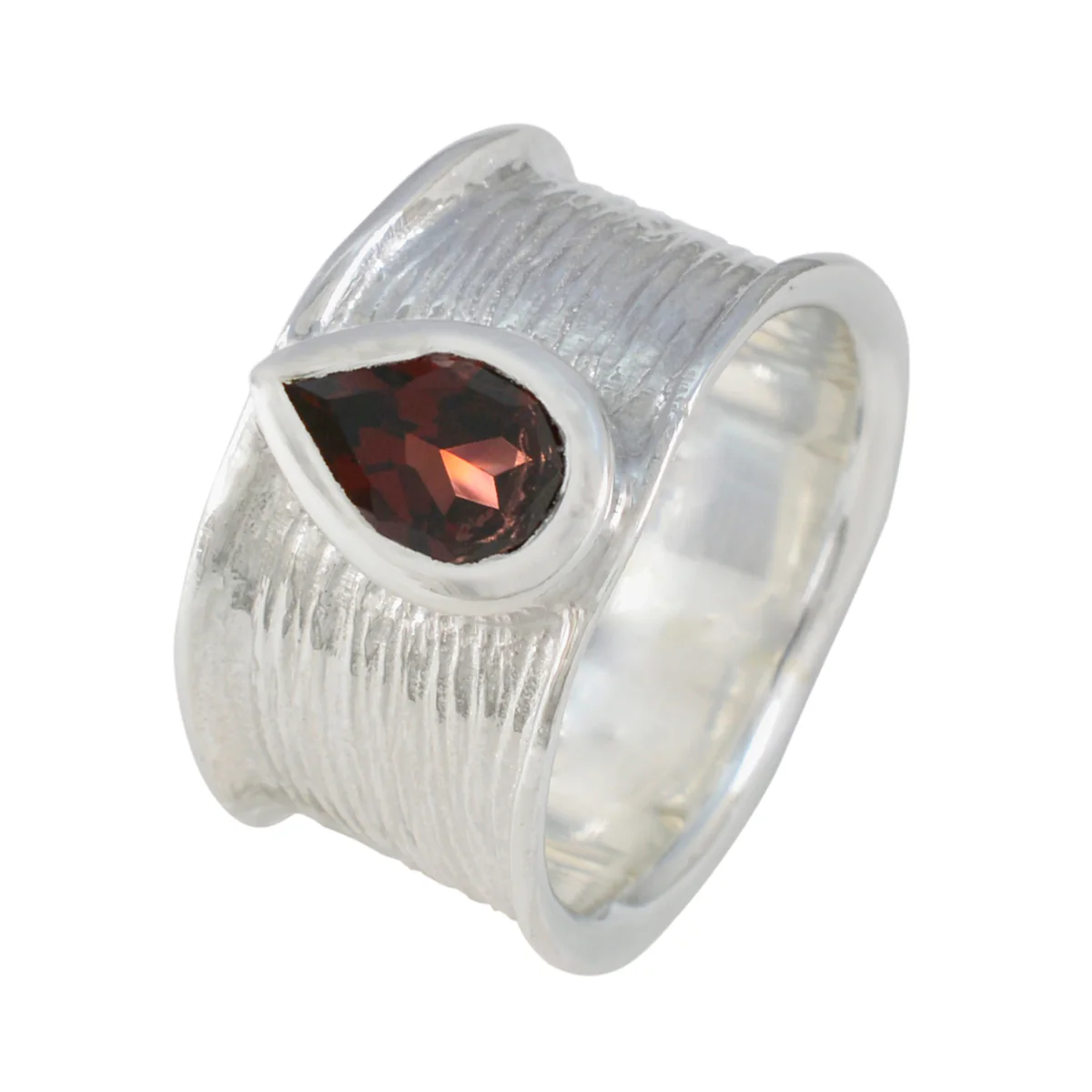 Garnet Solitaire Egyptian 925 Sterling Silver Red Gemstone Versatile Victorian Band Jewelry - Image 2