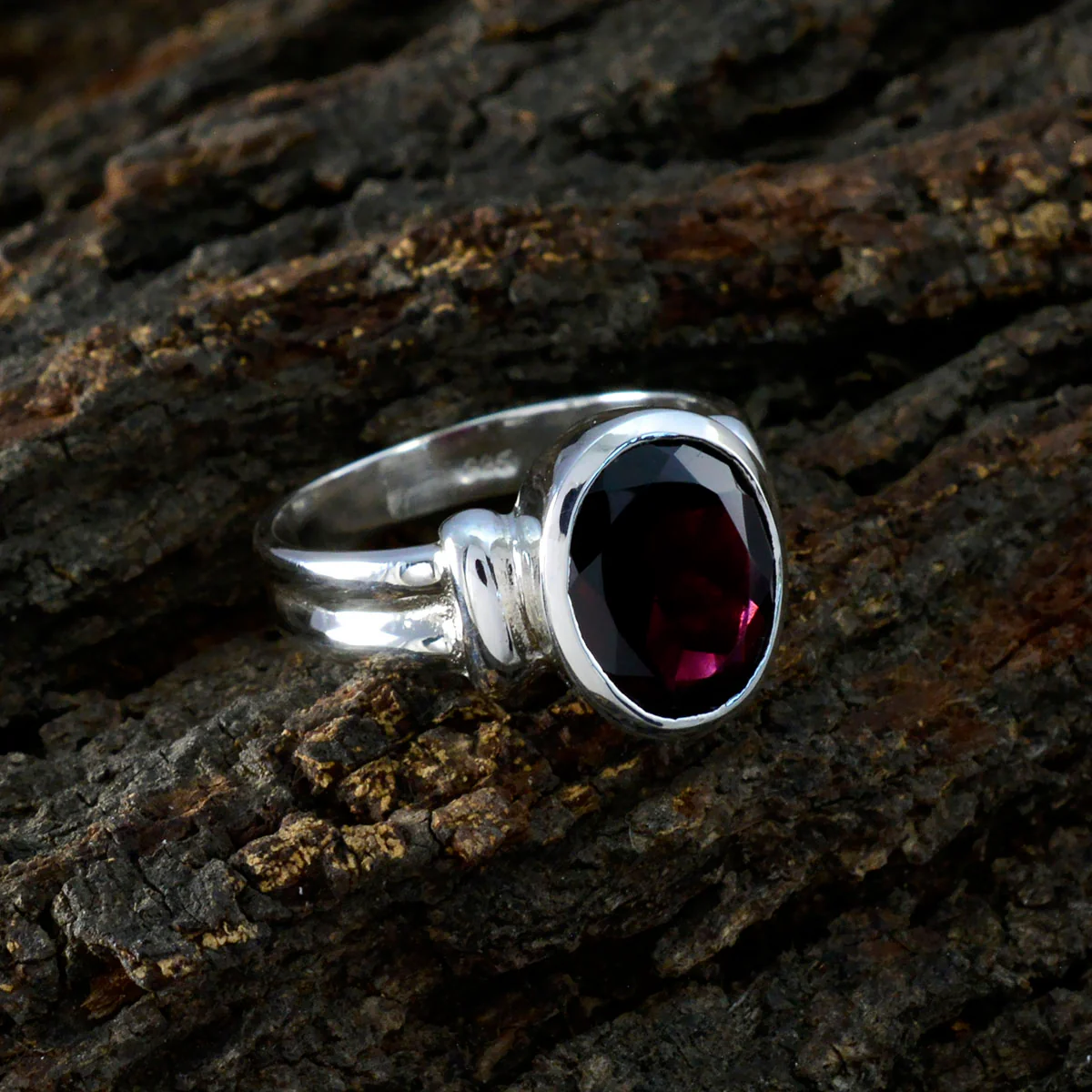 Garnet Solitaire Indian 925 Sterling Silver Red Gems Tiny Traditional Ring Jewelry - Image 3