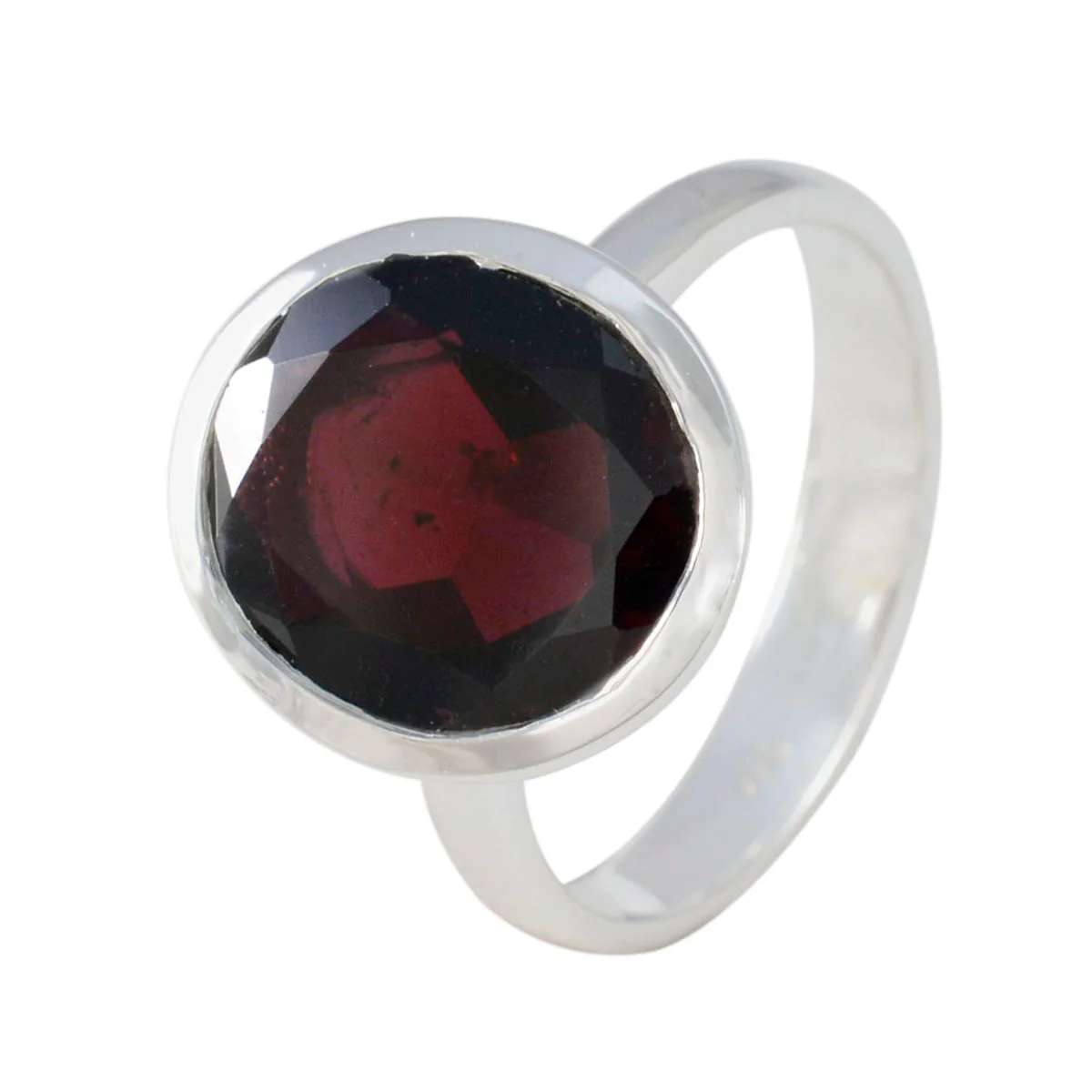 Garnet Solitaire Japanese 925 Silver Red Gemstone Whisper-thin Modern Ring Jewellery - Image 2