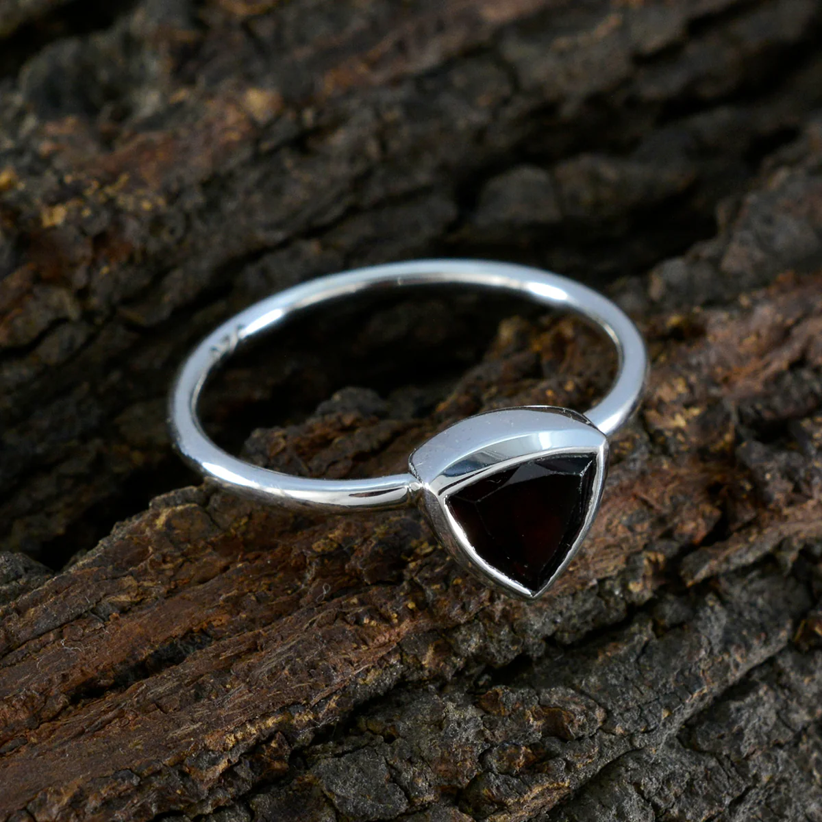 Garnet Solitaire Mexican 92.5 Silver Red Gemstones Delicate Boho Ring Jewelry - Image 3