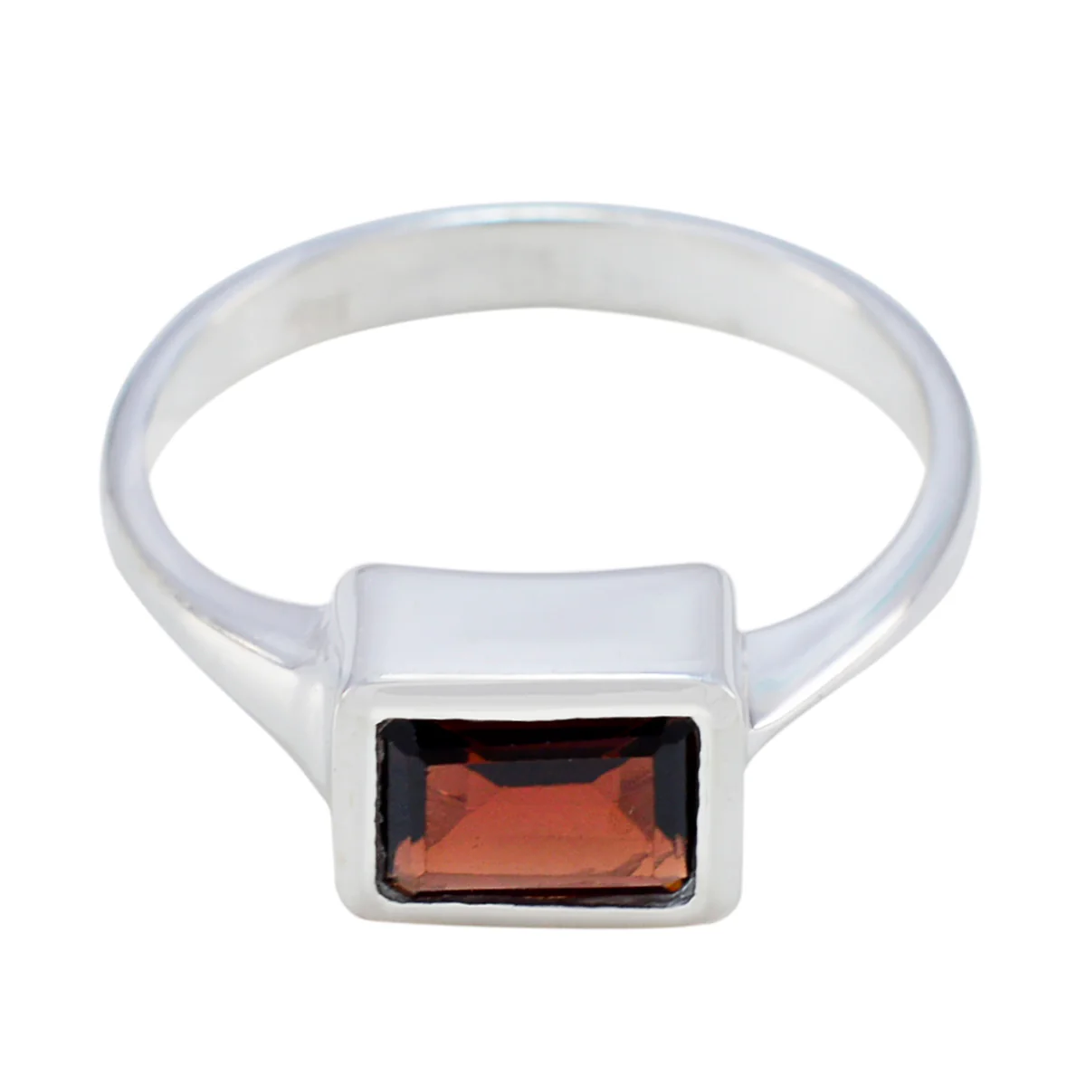 Garnet Solitaire Moroccan 92.5 Silver Red Gems Featherlight Romantic Ring Jewelry