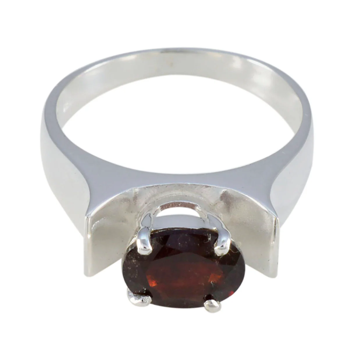 Garnet Solitaire Moroccan Sterling Silver Red Gems Eye-catching Engagement Ring Jewellery