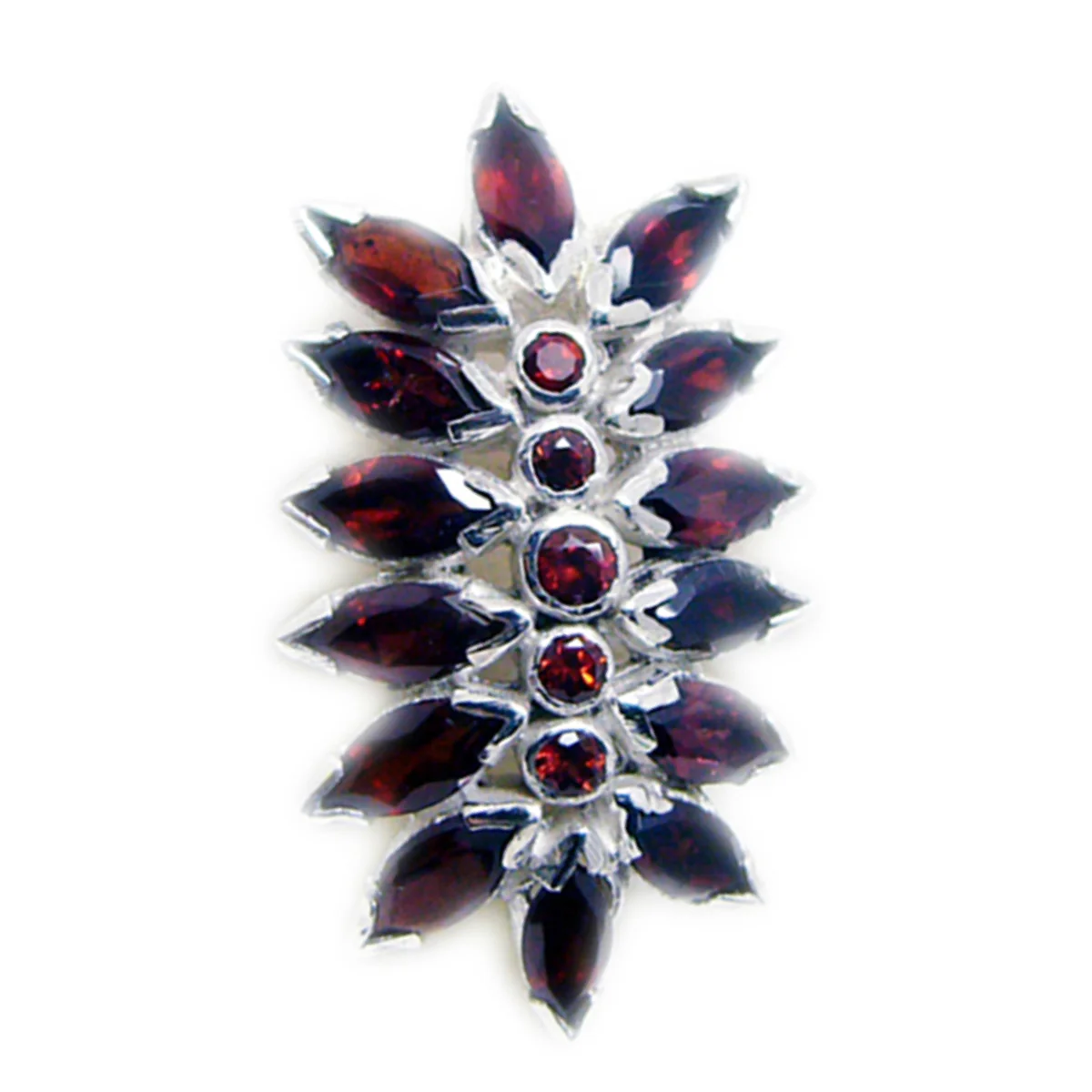 Garnet Statement American 92.5 Silver multiple Katharina Heart Red Pendant Jewellery - Image 2