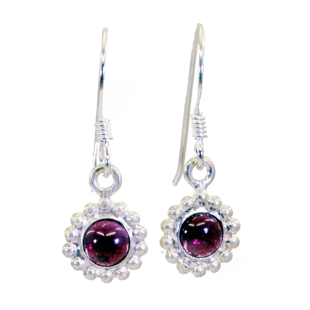 Garnet Turkish Olivia multiple Dangle Red 925 Sterling Silver Earring