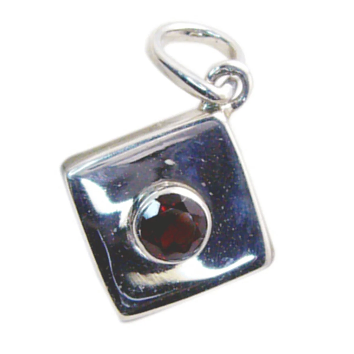 Garnet Whisper-thin French Silver Solitaire Camila wedding Red Pendant Jewelry - Image 3