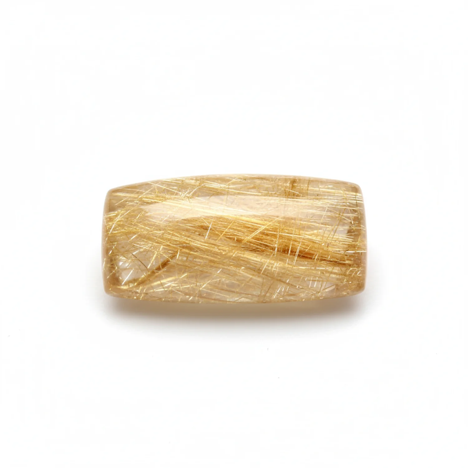 Golden Rutile 10PC Tiny 4x8 MM Baguette Cabochon Yellow Shine semi Precious Precious Gemstone