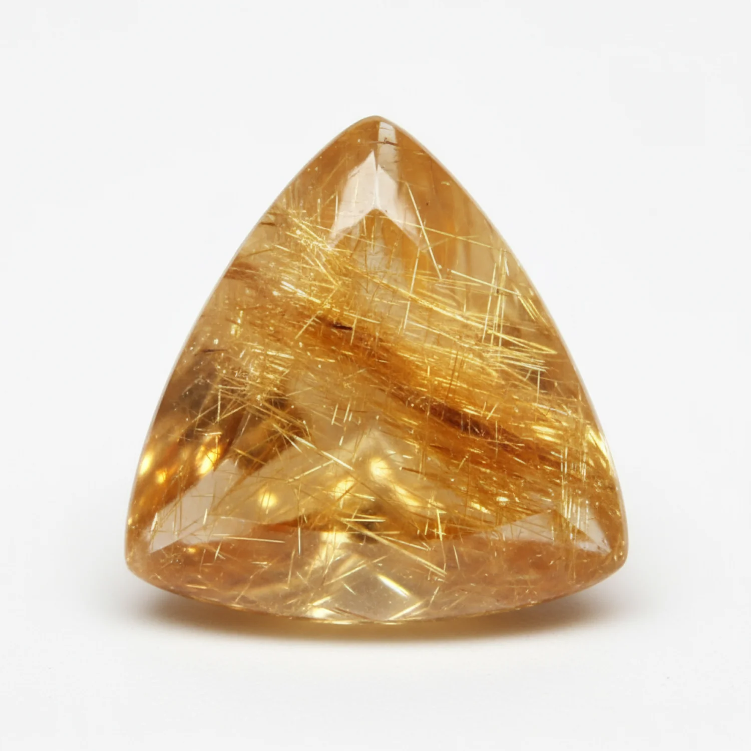 Golden Rutile 1PC Large 11x11 MM Triangle Cabochon Yellow Fine semi Precious Loose Gemstone - Image 2
