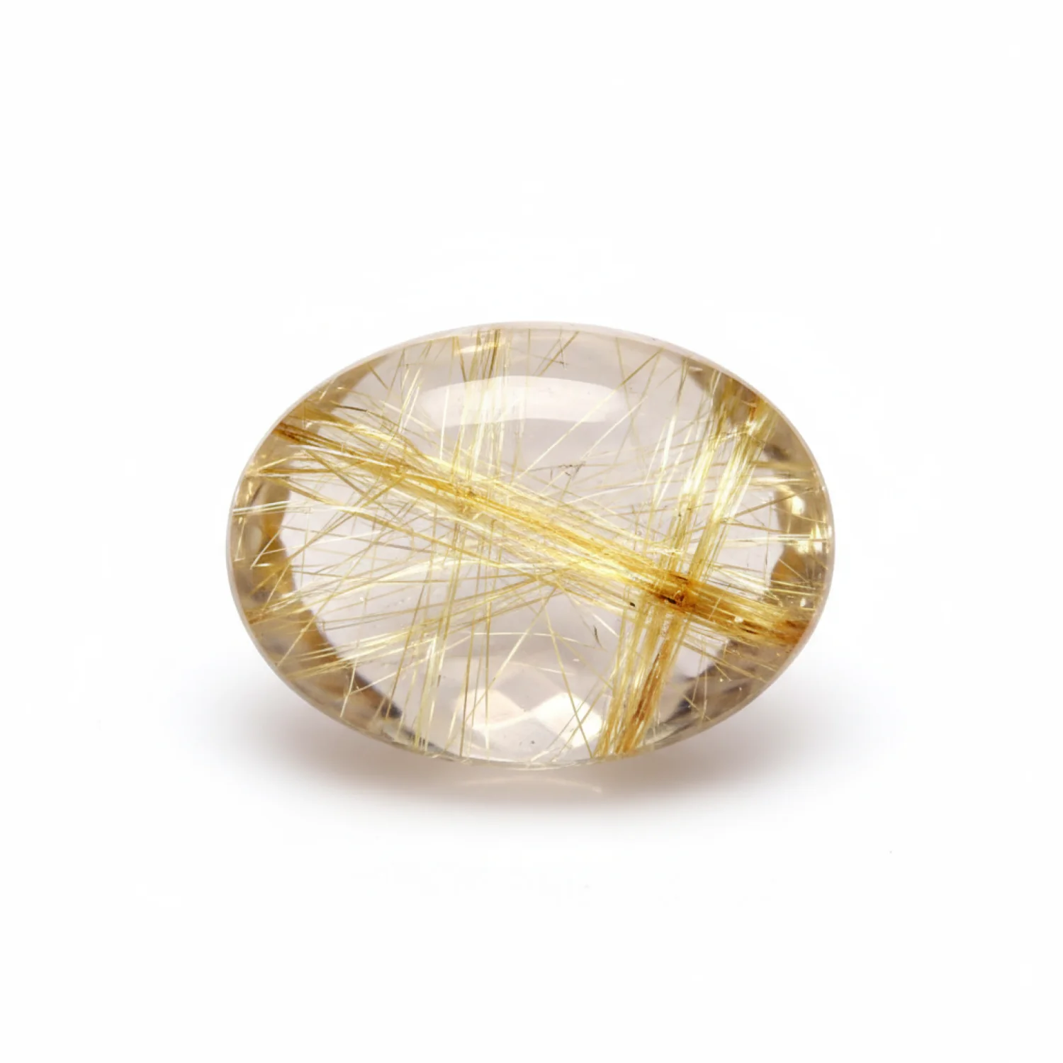 Golden Rutile 1PC Medium 8x10 MM Oval Cabochon Yellow High-Quality semi Precious Loose Gemstones