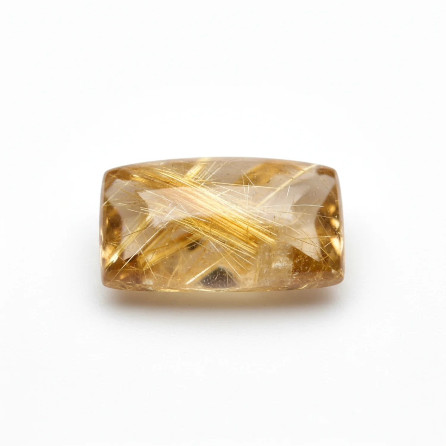 Golden Rutile 1PC Small 5x10 MM Baguette Cabochon Yellow Fine semi Precious Gems - Image 2