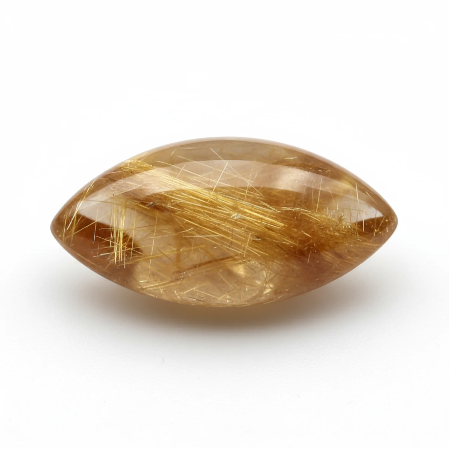 Golden Rutile 1PC Small 6x12 MM Marquise  Cabochon Yellow Pure semi Precious Loose Gems - Image 2