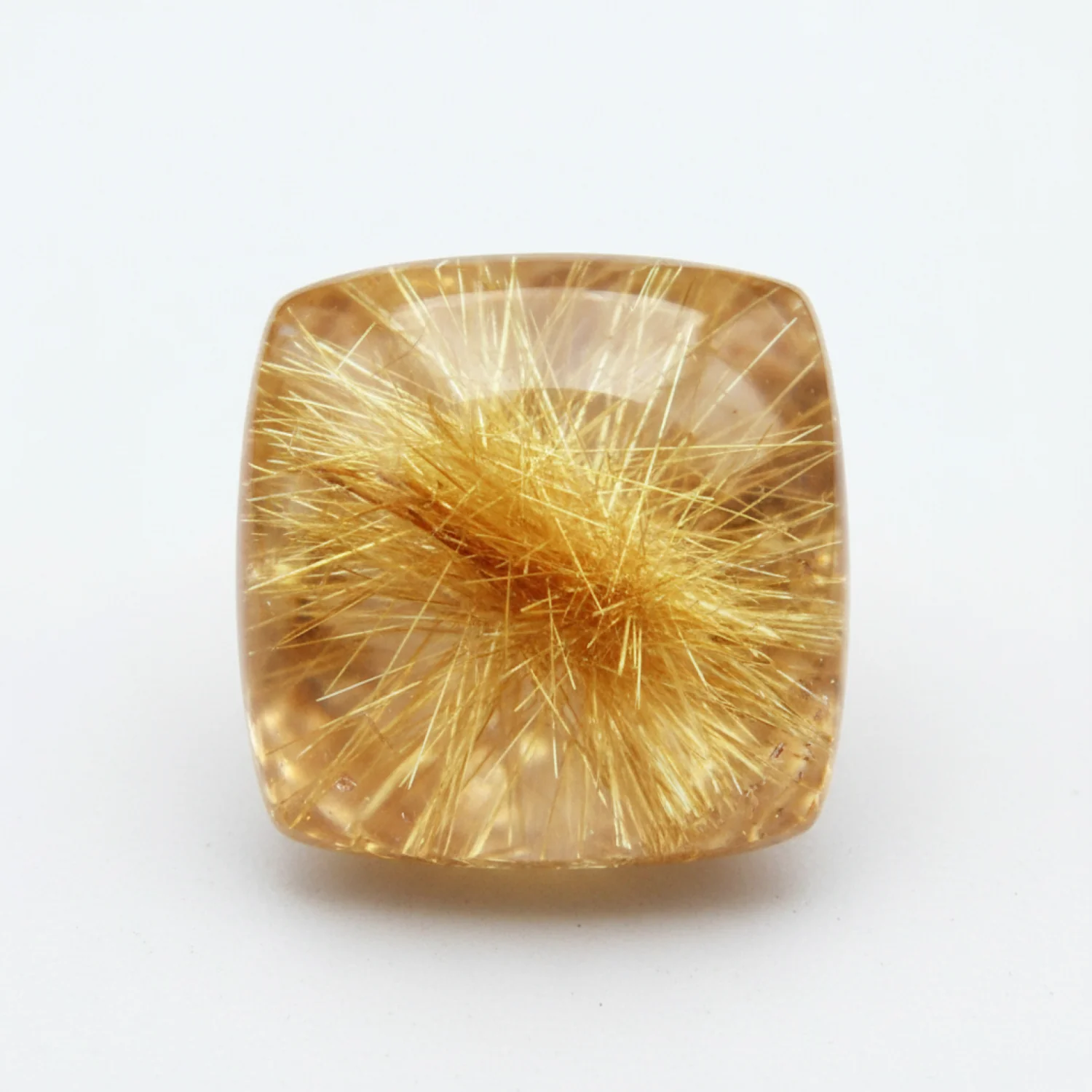 Golden Rutile 1PC Small 7x7 MM Square Cabochon Yellow High-Quality semi Precious Loose Gems - Image 2