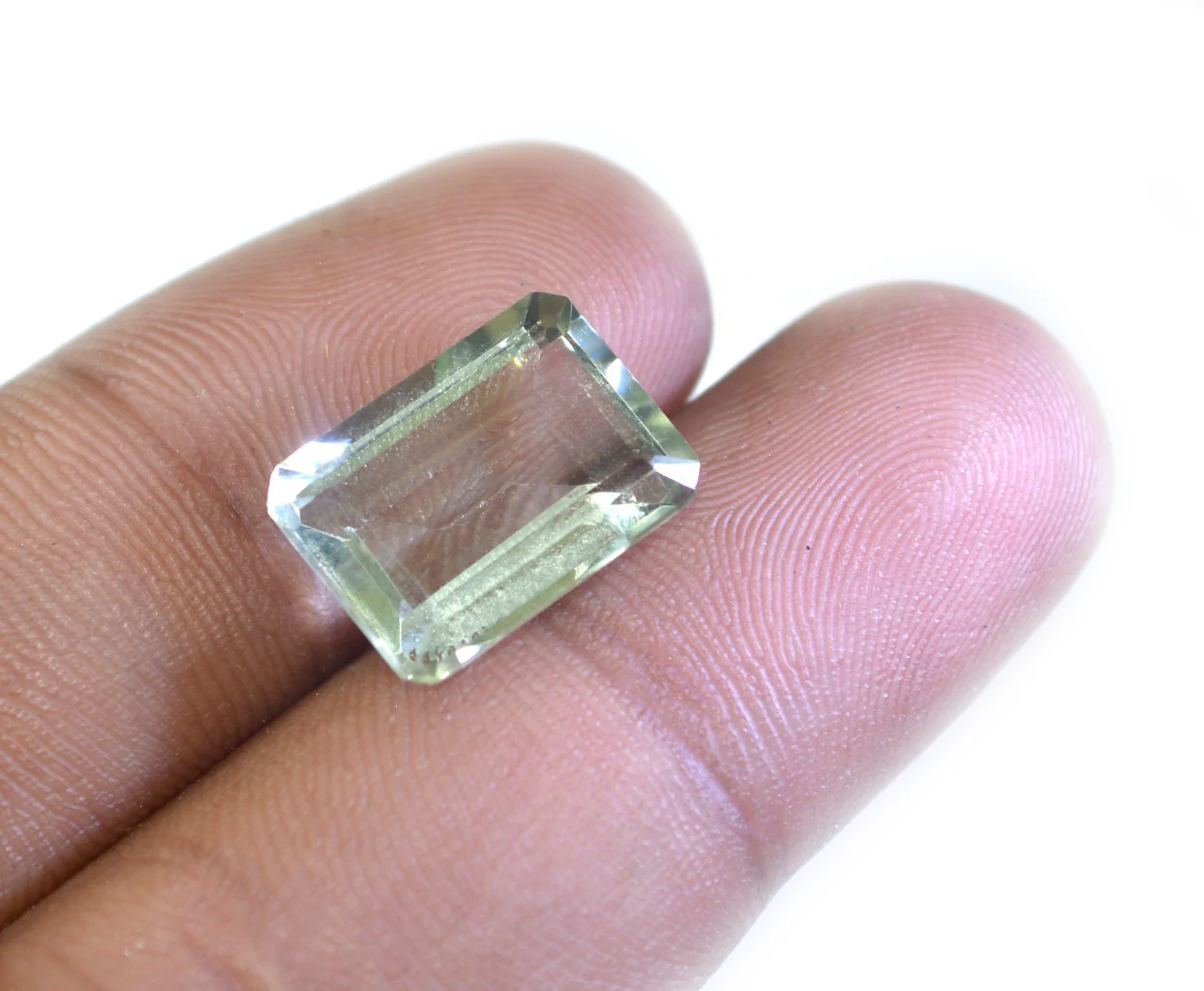 Green Amethyst 1PC Chunky 12x16 MM Emerald Faceted Green Splendid Semi Precious Loose Gemstone - Image 2