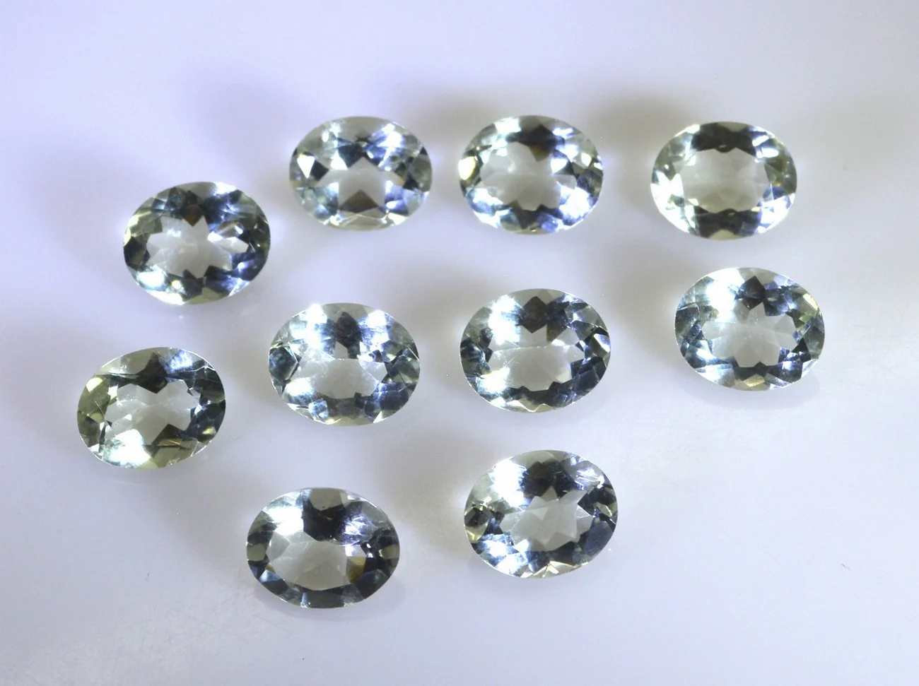 Green Amethyst 1PC Chunky 12x16 MM Oval Faceted Green Superior Semi Precious Loose Gemstone - Image 2