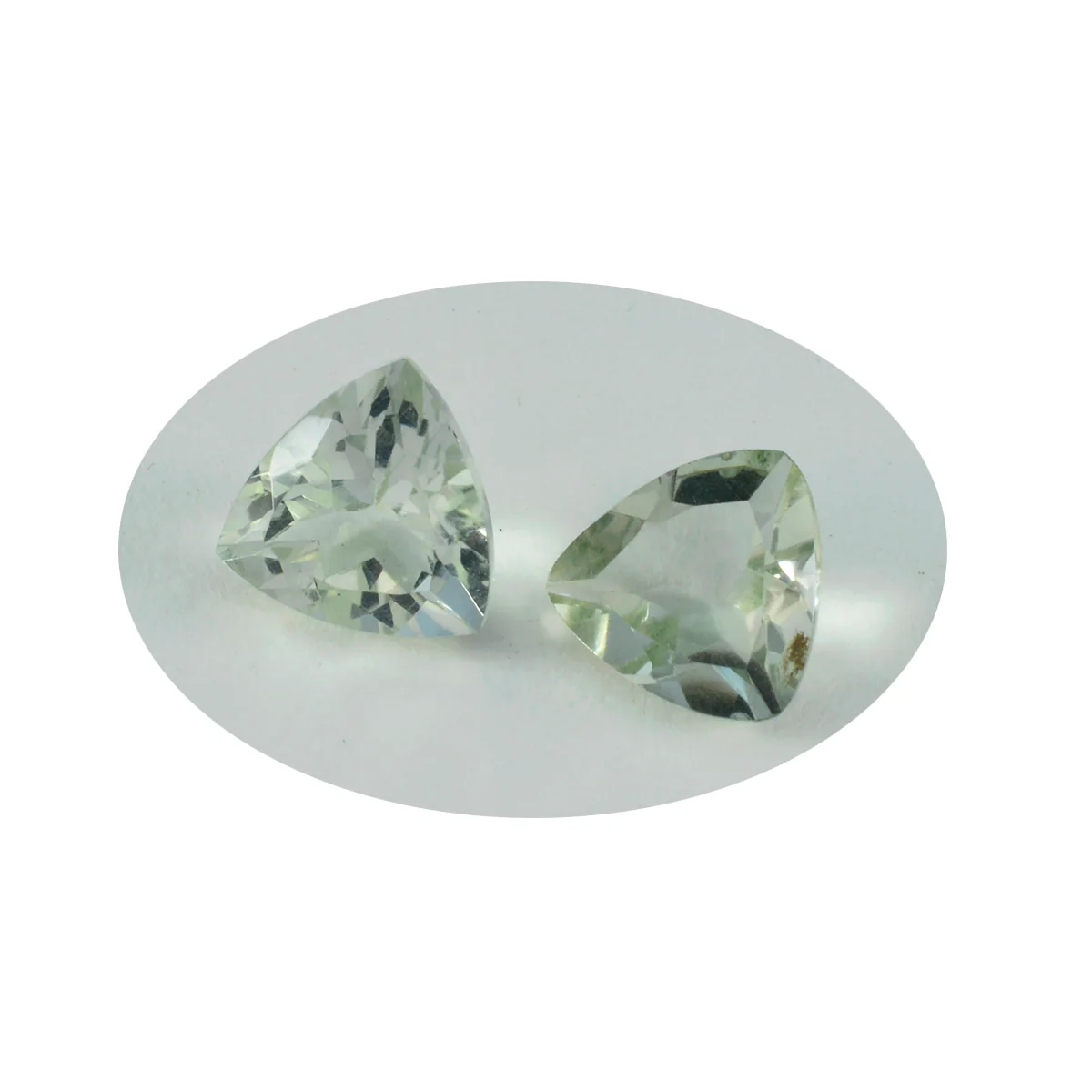 Green Amethyst 1PC Chunky 13x13 MM Triangle Faceted Green Natural Semi Precious Loose Gemstone - Image 3