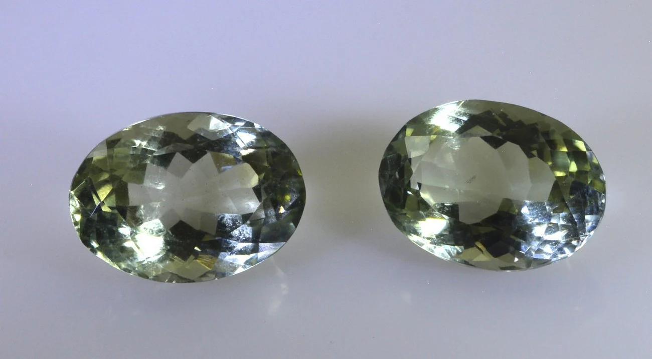 Green Amethyst 1PC Large 10x12 MM Oval Faceted Green Natural Semi Precious Gems - Image 2