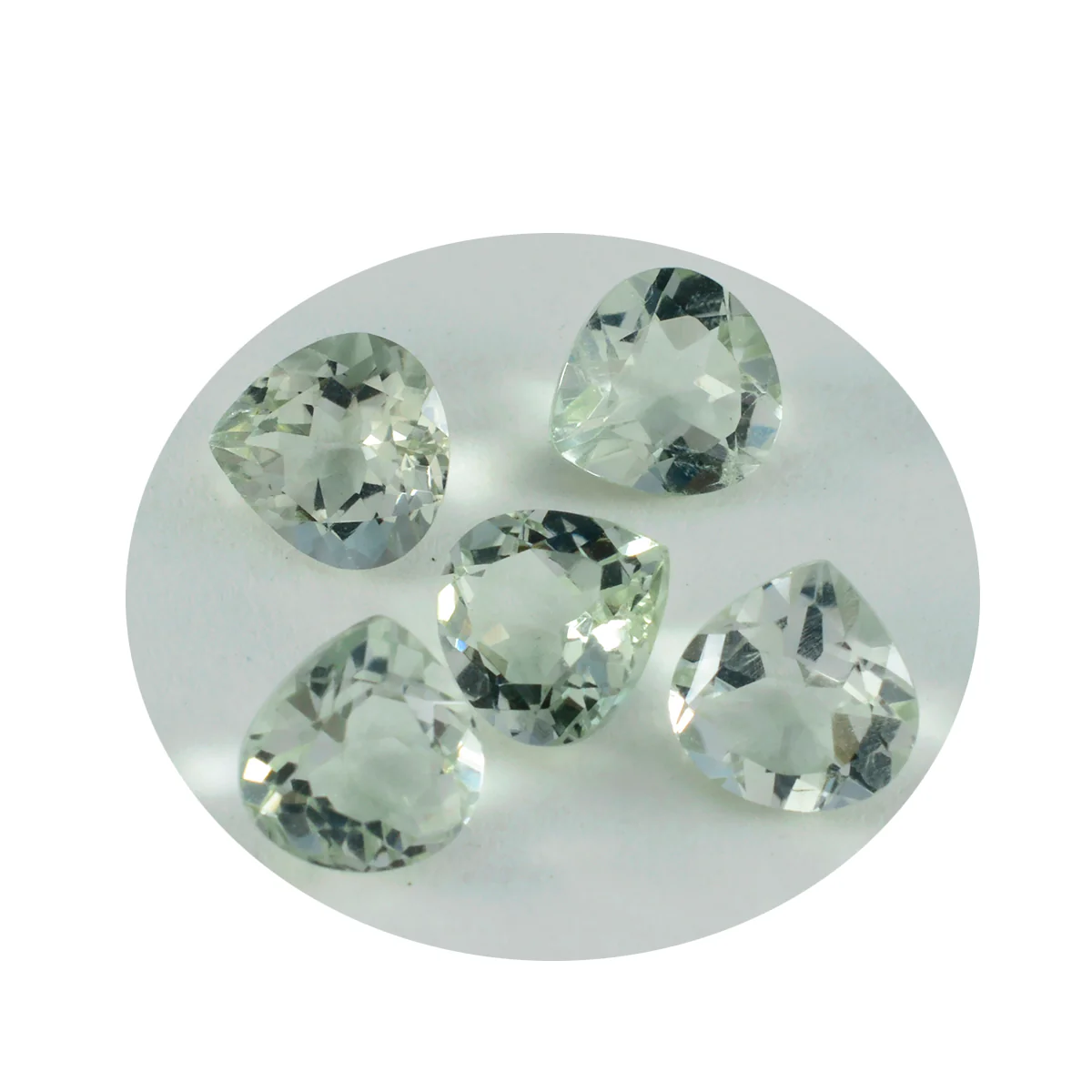 Green Amethyst 1PC Large 11x11 MM Heart Faceted Green Fine Semi Precious Gems - Image 2
