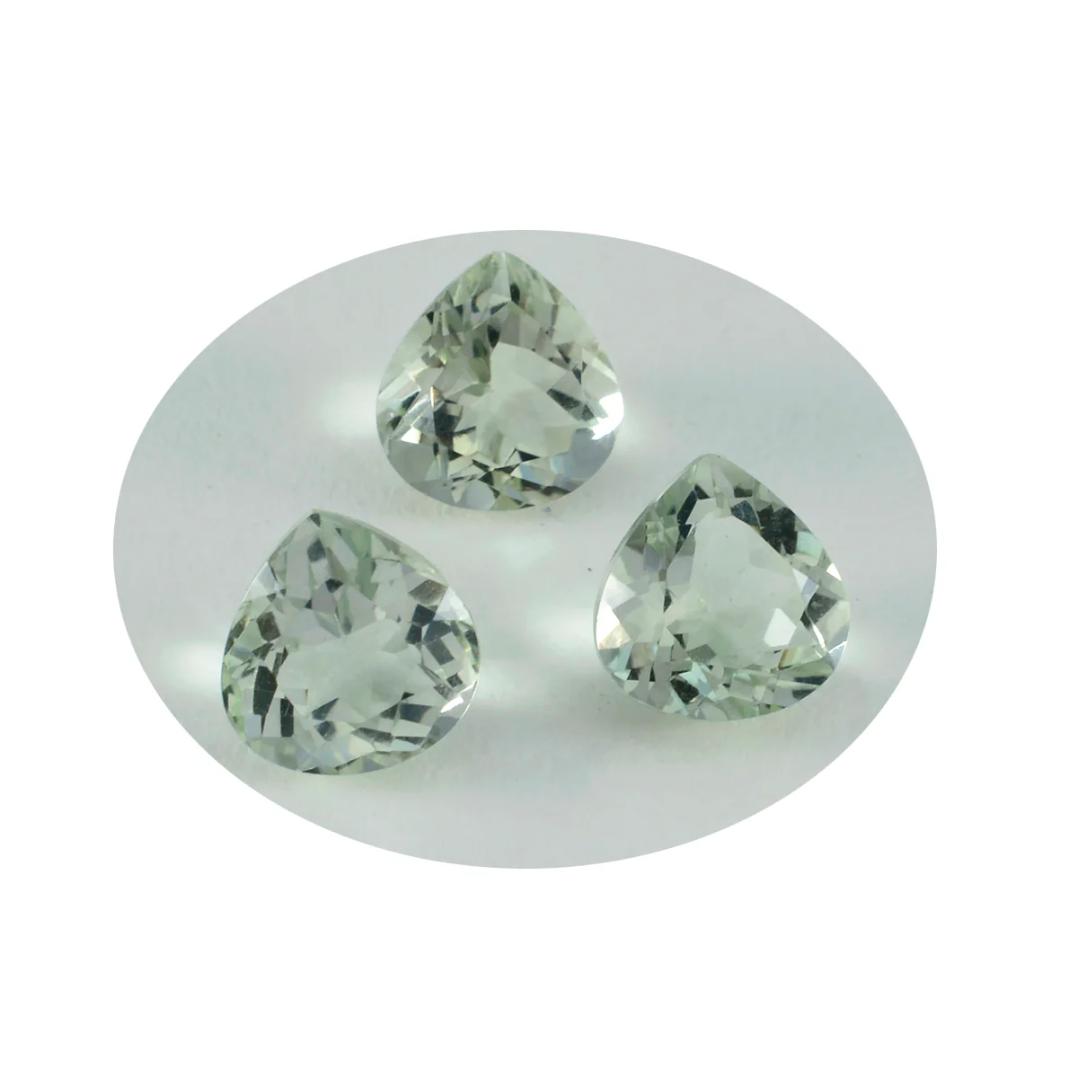 Green Amethyst 1PC Large 11x11 MM Heart Faceted Green Fine Semi Precious Gems - Image 4