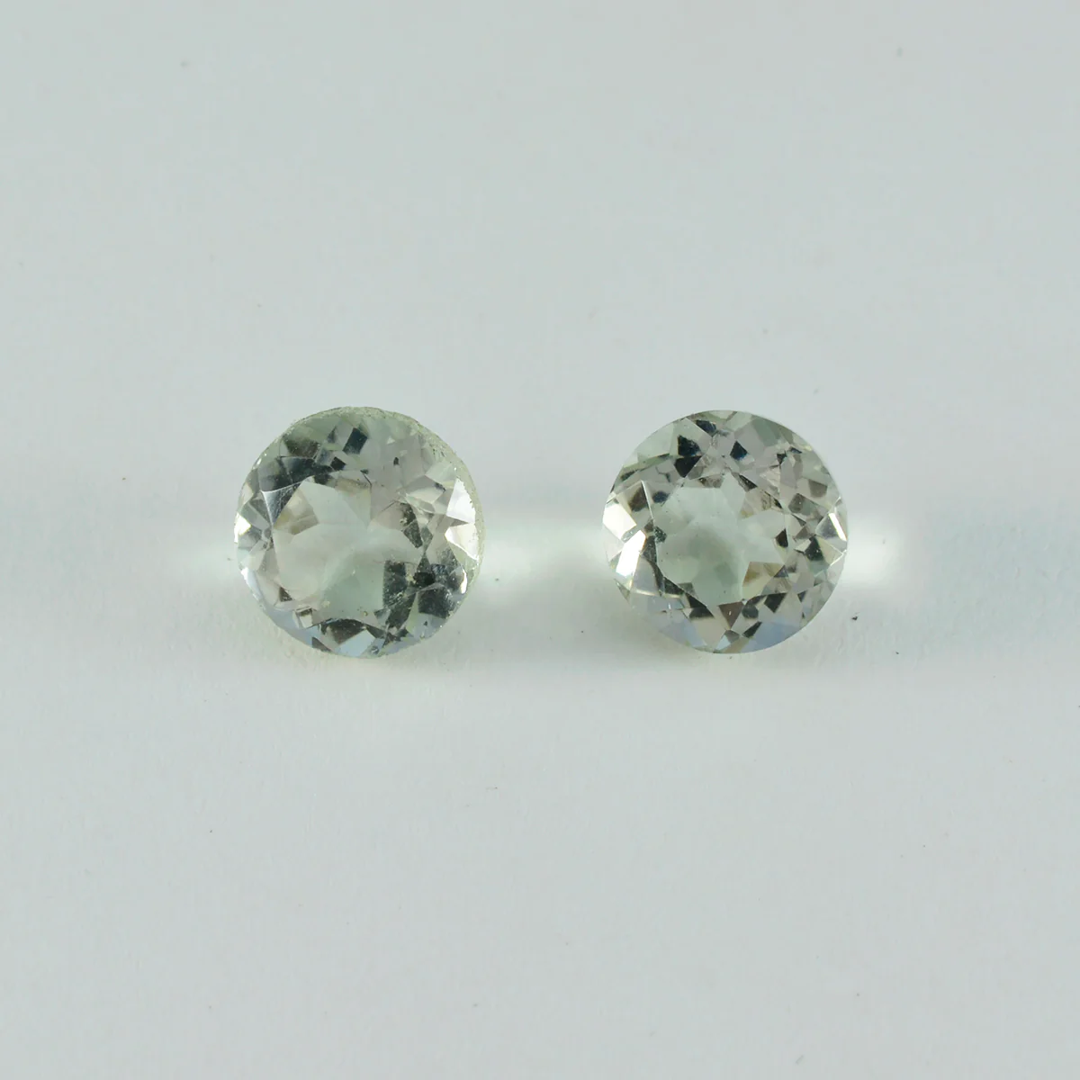 Green Amethyst 1PC Large 11x11 MM Round Faceted Green Fine Semi Precious Gems