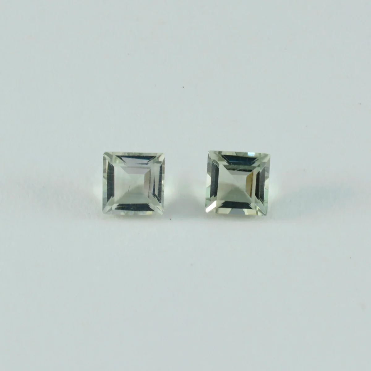Green Amethyst 1PC Large 11x11 MM Square Faceted Green Fine Semi Precious Gems