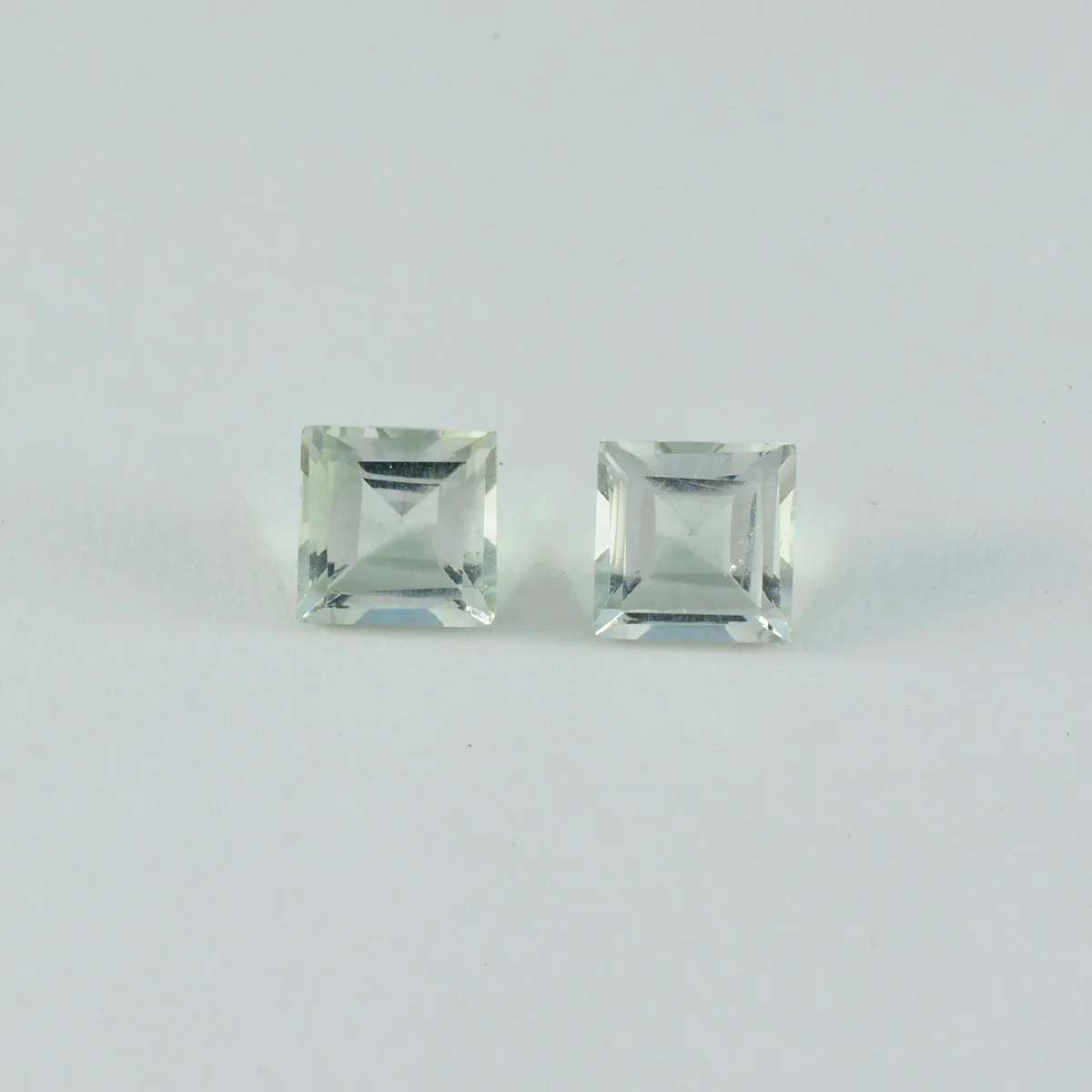 Green Amethyst 1PC Large 11x11 MM Square Faceted Green Fine Semi Precious Gems - Image 2