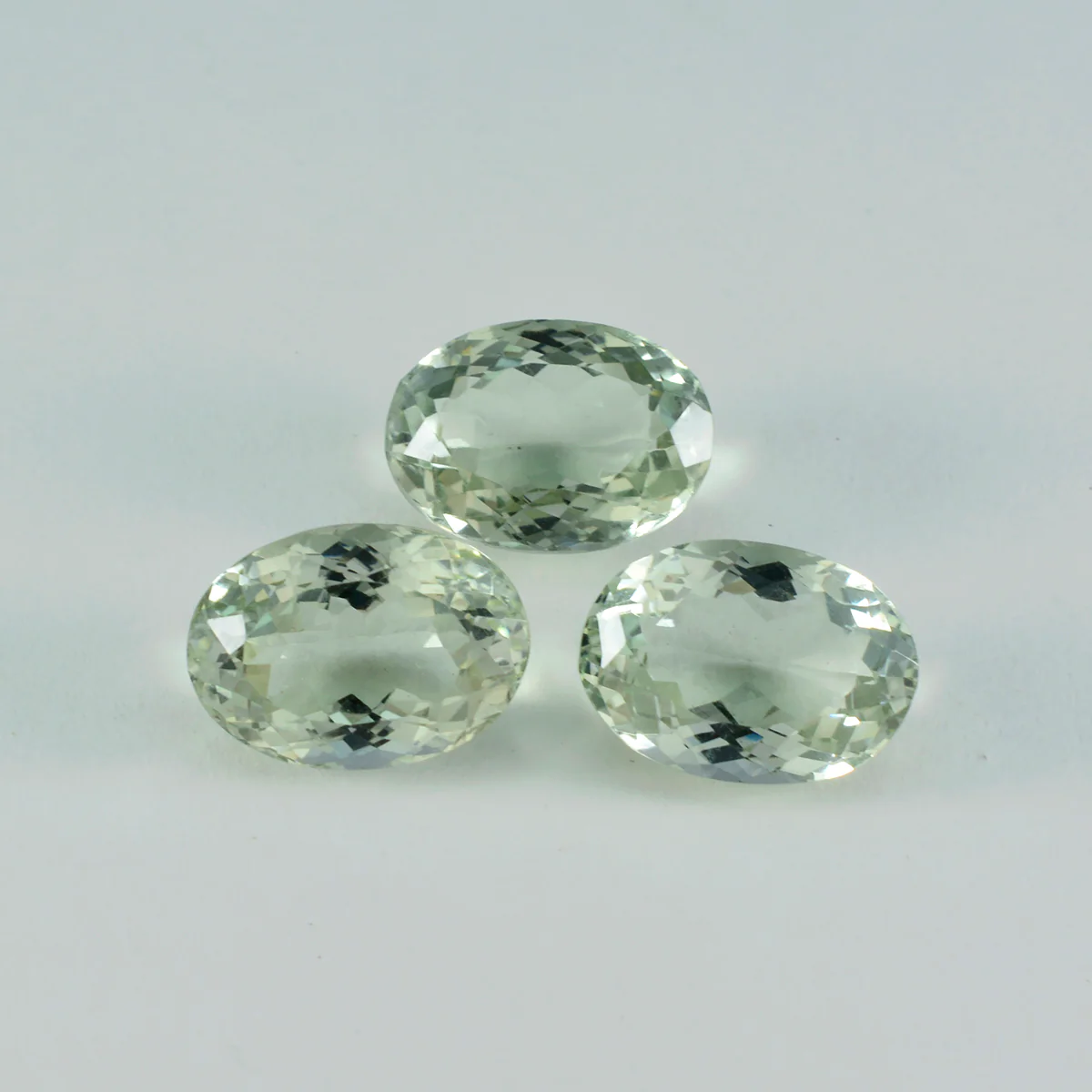 Green Amethyst 1PC Large 8x12 MM Oval Faceted Green High-Quality Semi Precious Loose Gemstones - Image 2