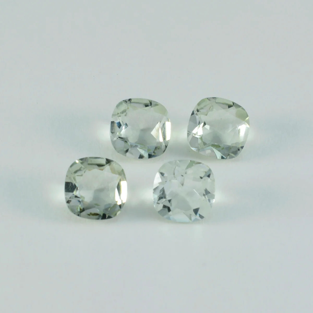 Green Amethyst 1PC Medium 9x9 MM Cushion Faceted Green Lustrous Semi Precious Loose Gemstone - Image 3