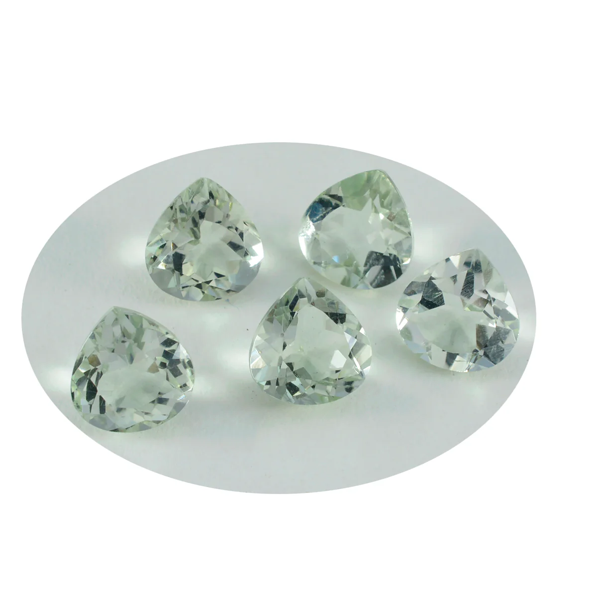 Green Amethyst 1PC Medium 9x9 MM Heart Faceted Green Lustrous Semi Precious Loose Gemstone - Image 3