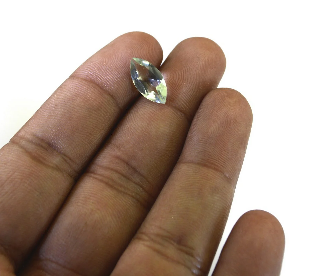 Green Amethyst 1PC Small 5x10 MM Marquise Faceted Green Superior Semi Precious Gems - Image 2