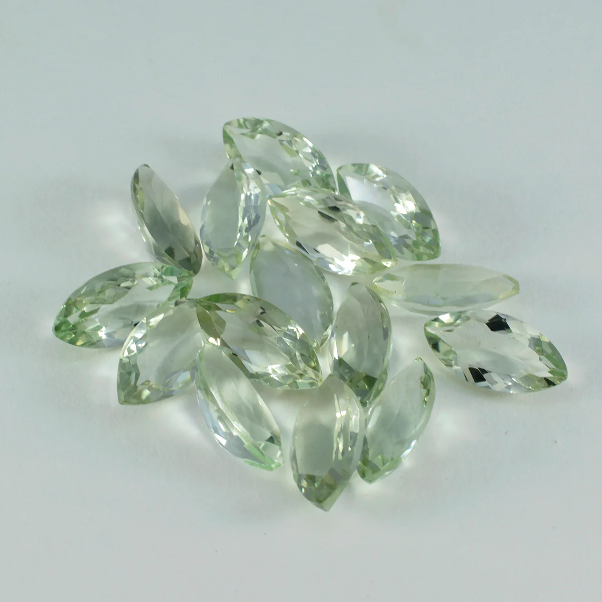 Green Amethyst 1PC Small 5x10 MM Marquise Faceted Green Superior Semi Precious Gems - Image 3