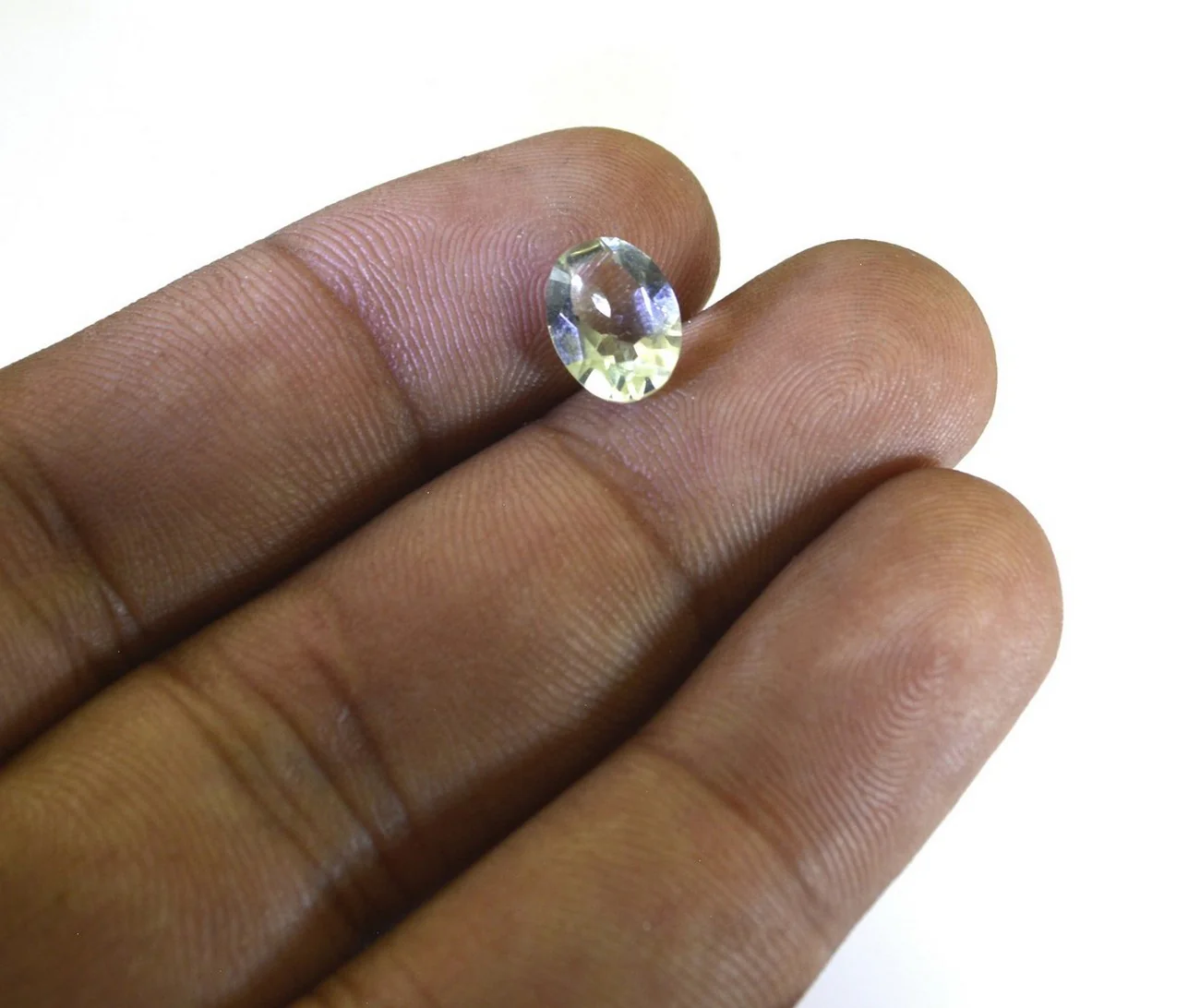 Green Amethyst 1PC Small 6x9 MM Oval Faceted Green Splendid Semi Precious Loose Gemstone - Image 4