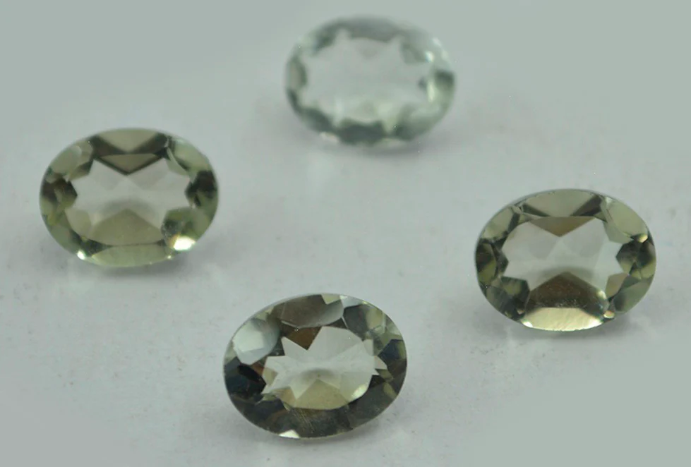 Green Amethyst 1PC Tiny 3x5 MM Oval Faceted Green Fiery Semi Precious Loose Gemstone - Image 3
