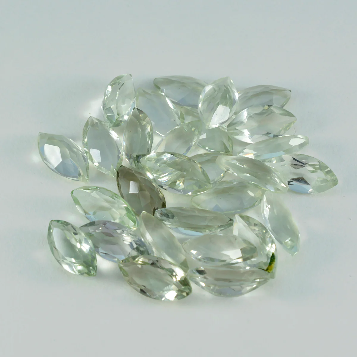 Green Amethyst 1PC Tiny 4x8 MM Marquise Faceted Green Genuine Semi Precious Loose Gemstones
