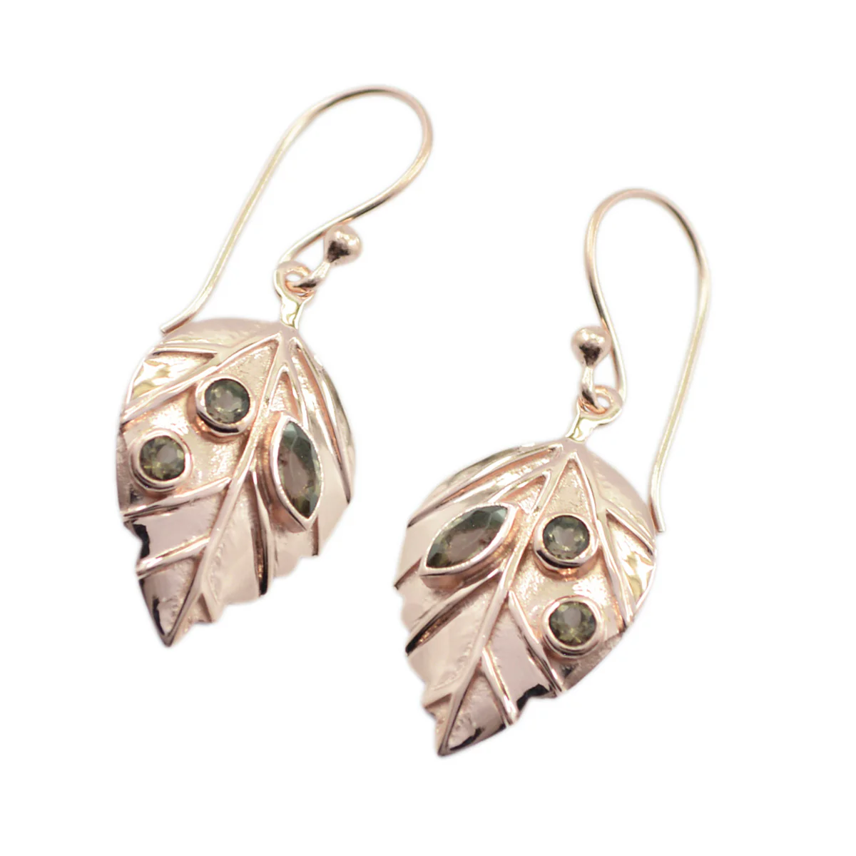 Green Amethyst American Inès multiple Dangle Green 925 Sterling Silver Earring - Image 2