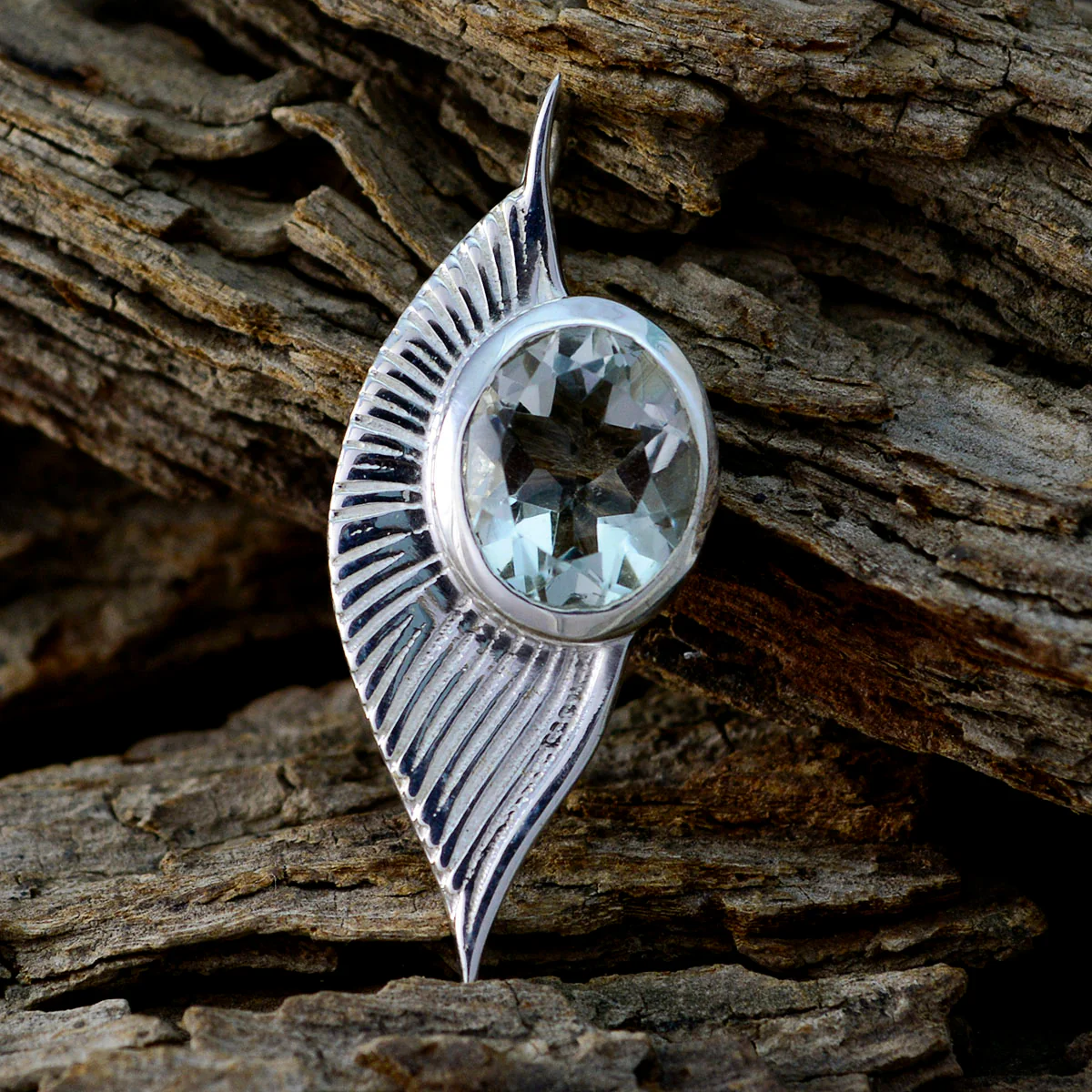 Green Amethyst Dainty Spanish 925 Silver Solitaire Isla Cocktail Green Pendant Jewelry - Image 2