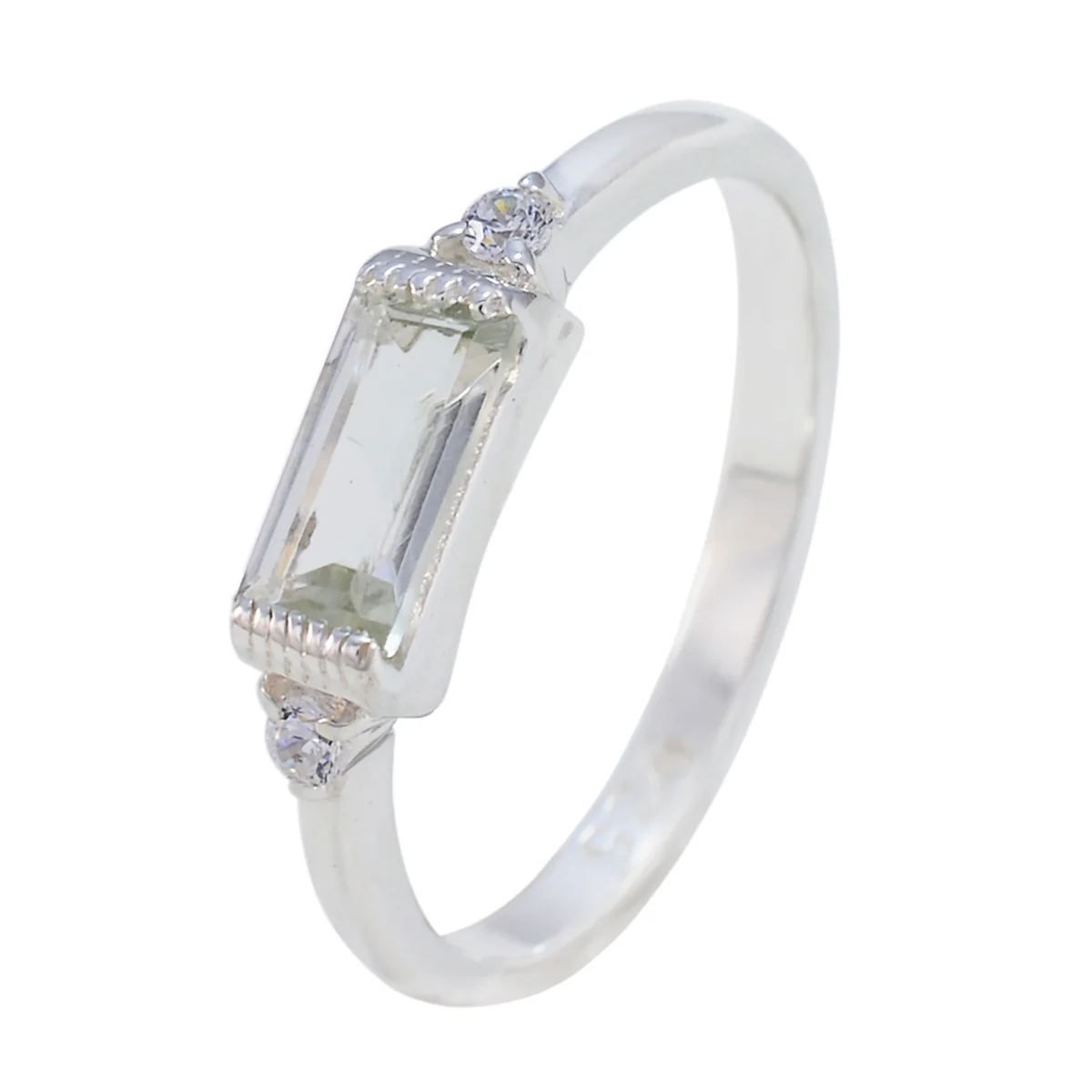Green Amethyst Halo Korean 92.5 Silver Green Gems Delicate Fairytale Ring Jewelry - Image 2