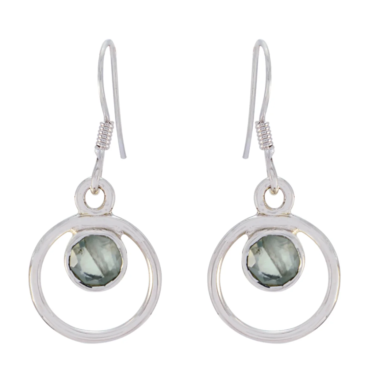 Green Amethyst Mexican Agustina multiple Dangle Green Silver Earring