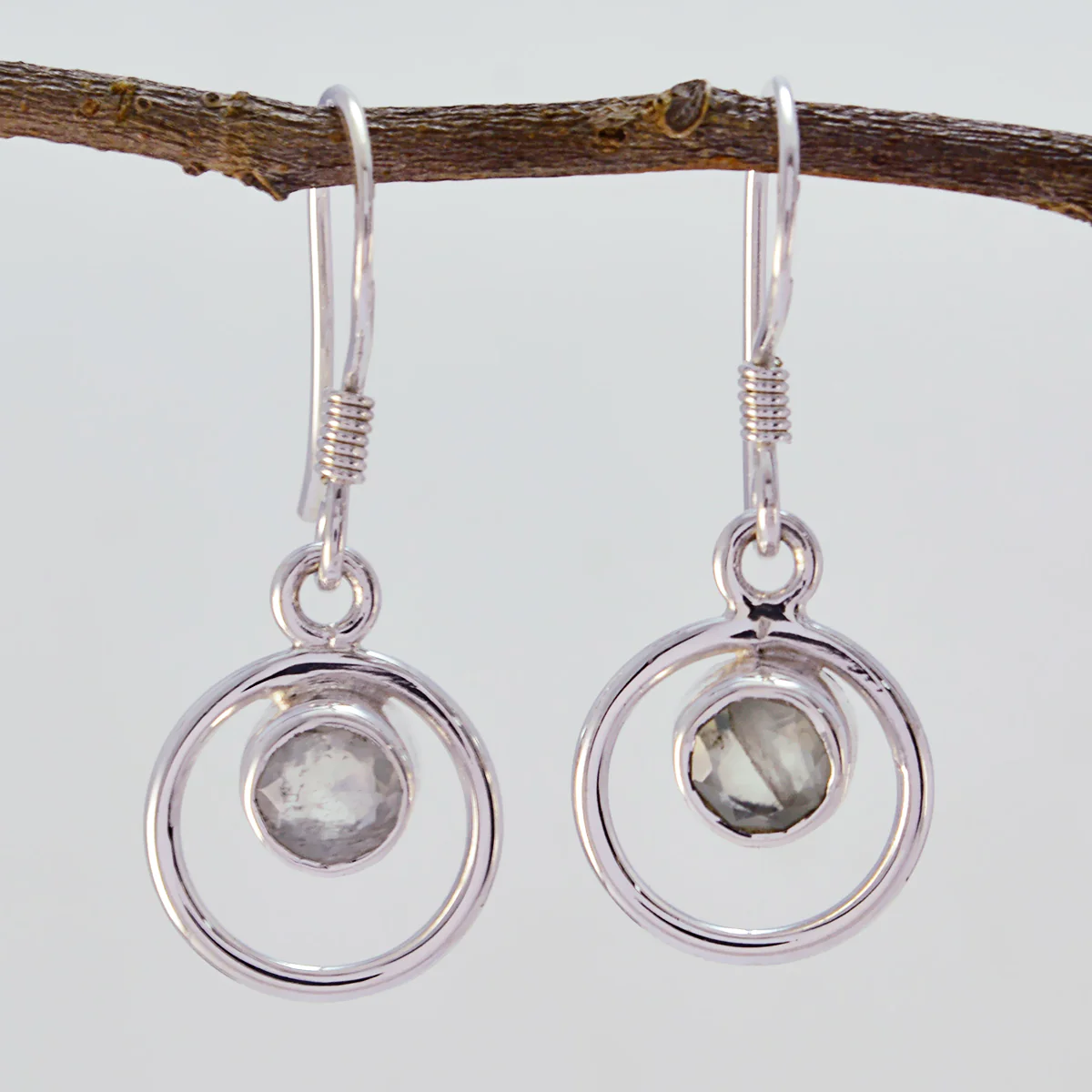 Green Amethyst Mexican Agustina multiple Dangle Green Silver Earring - Image 3