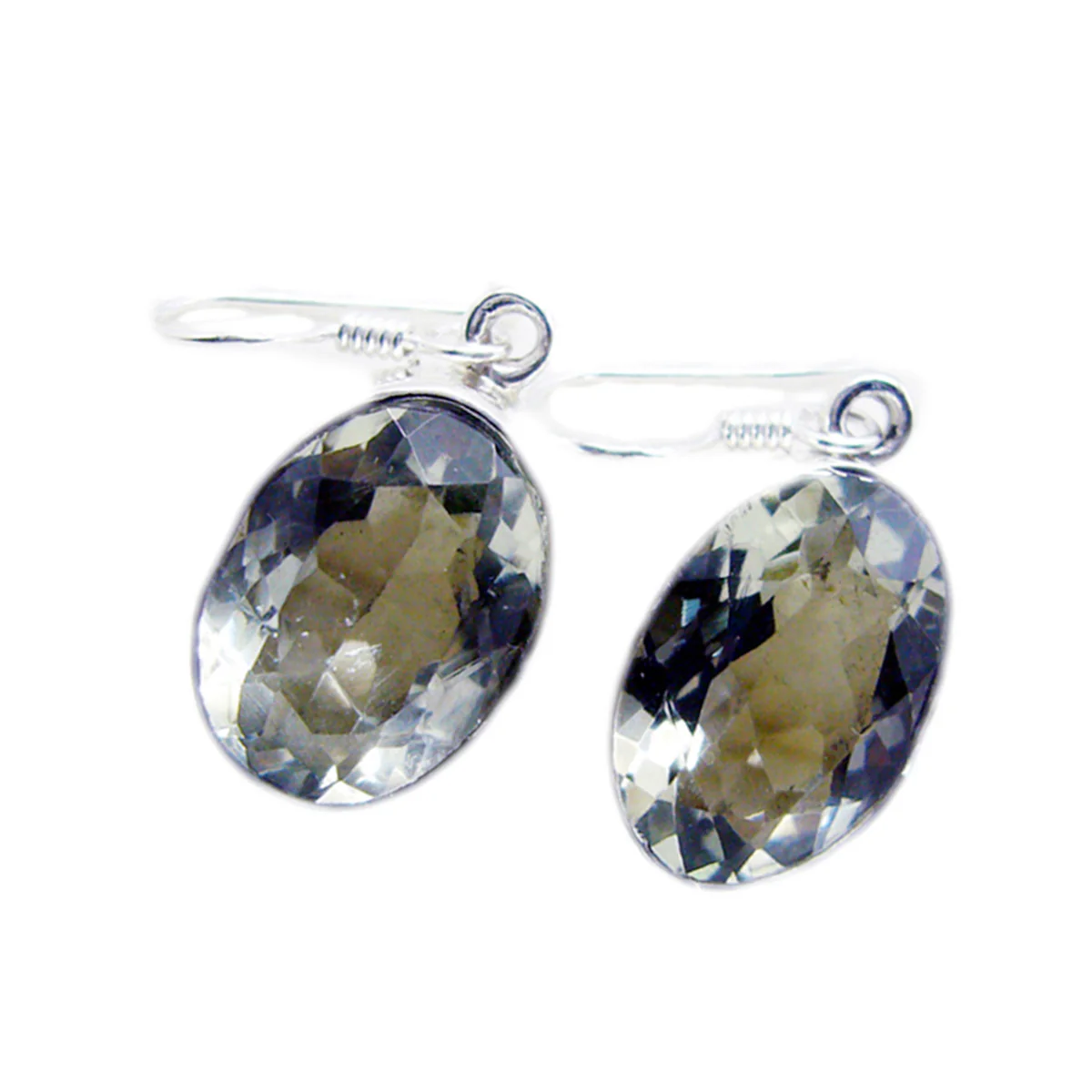 Green Amethyst Middle Eastern Yuna multiple Dangle Green Silver Earring - Image 2
