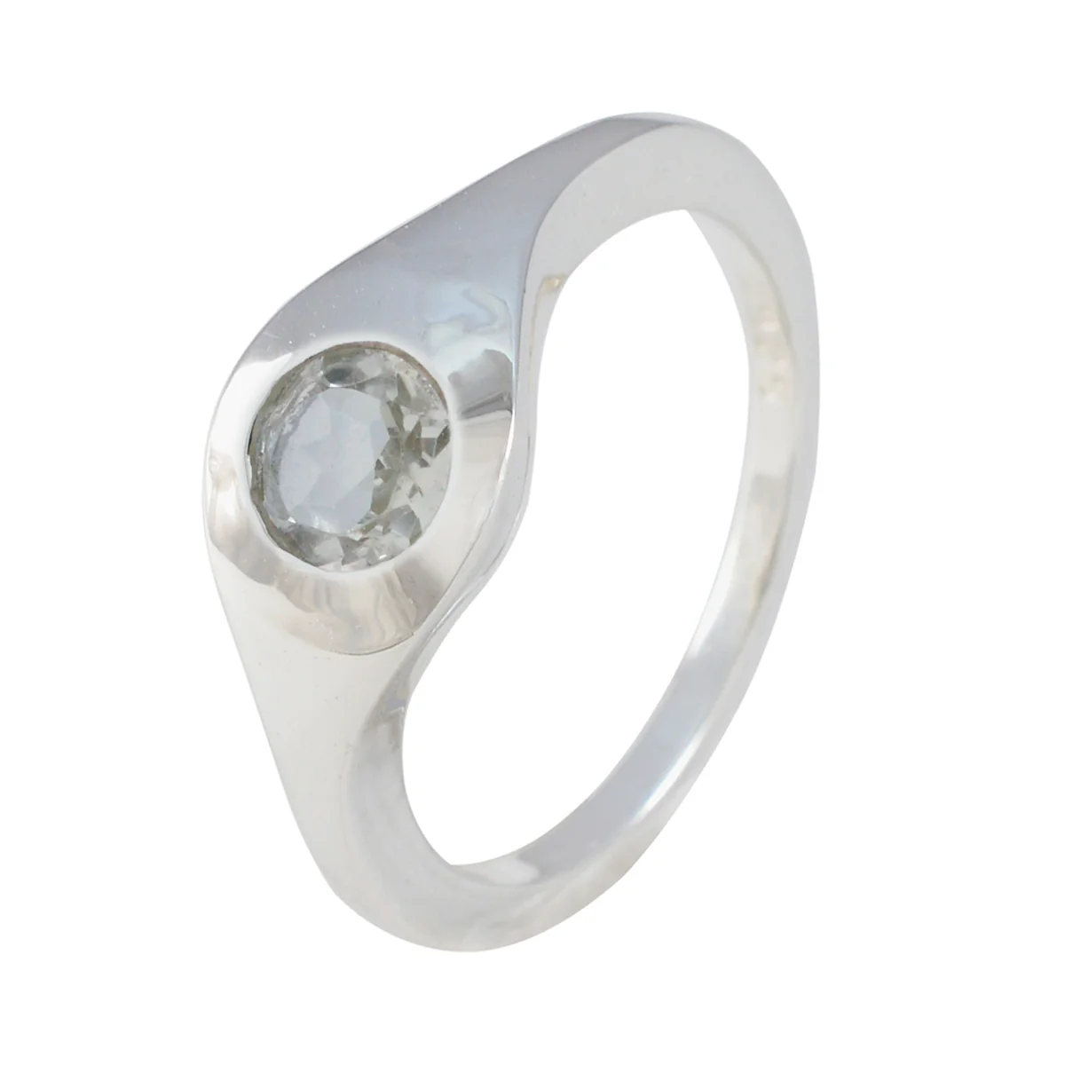 Green Amethyst Solitaire Moroccan 925 Sterling Silver Green Gemstone Featherlight Glamorous Ring Jewelry - Image 2