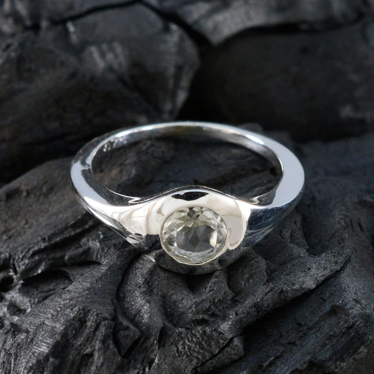 Green Amethyst Solitaire Moroccan 925 Sterling Silver Green Gemstone Featherlight Glamorous Ring Jewelry - Image 4