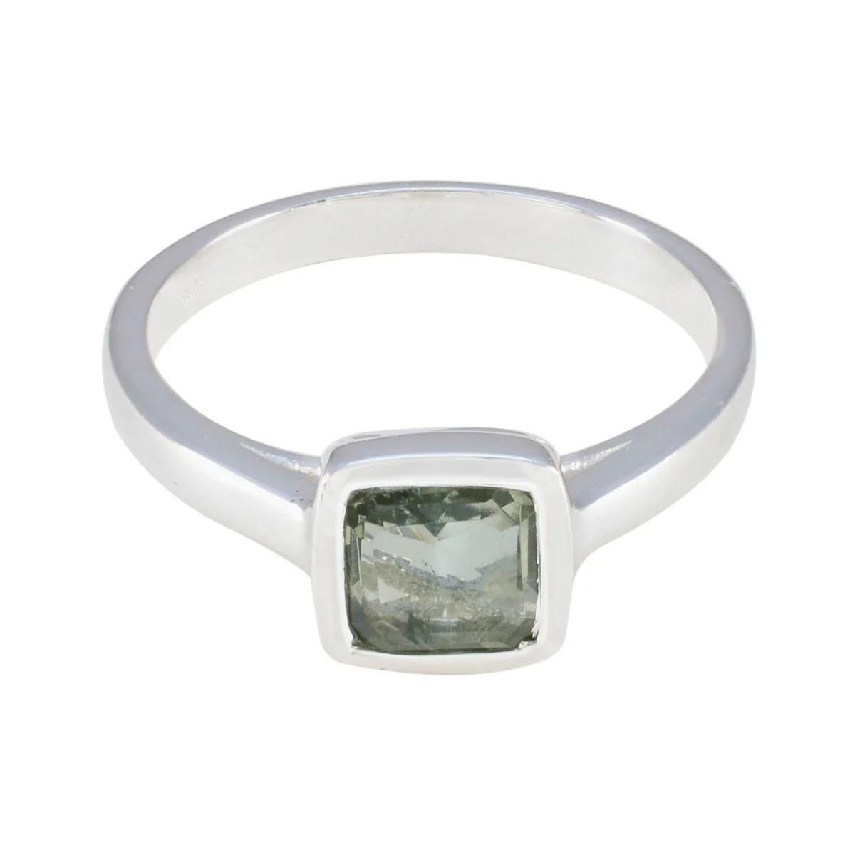 Green Amethyst Solitaire Moroccan Sterling Silver Green Gemstones Featherlight Fairytale Ring Jewellery