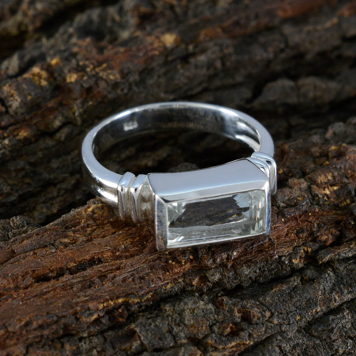 Green Amethyst Solitaire Russian Sterling Silver Green Gemstones Minimal Cultural Ring Jewellery - Image 3