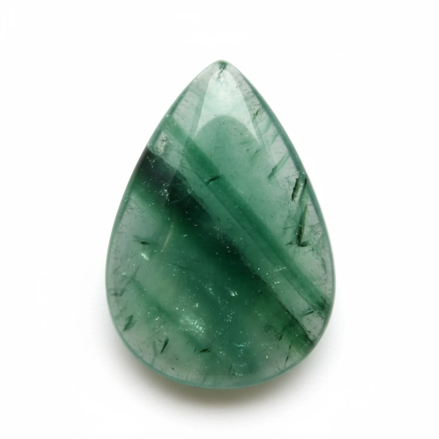 Green Aventurine 1PC Small 7x9 MM Pear Cabochon Green Pure semi Precious Loose Gemstones - Image 2