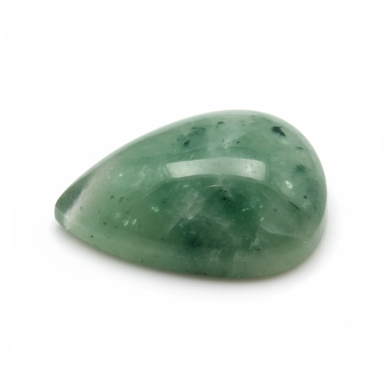 Green Aventurine 1PC Tiny 5x7 MM Pear Cabochon Green Natural semi Precious Gems - Image 2