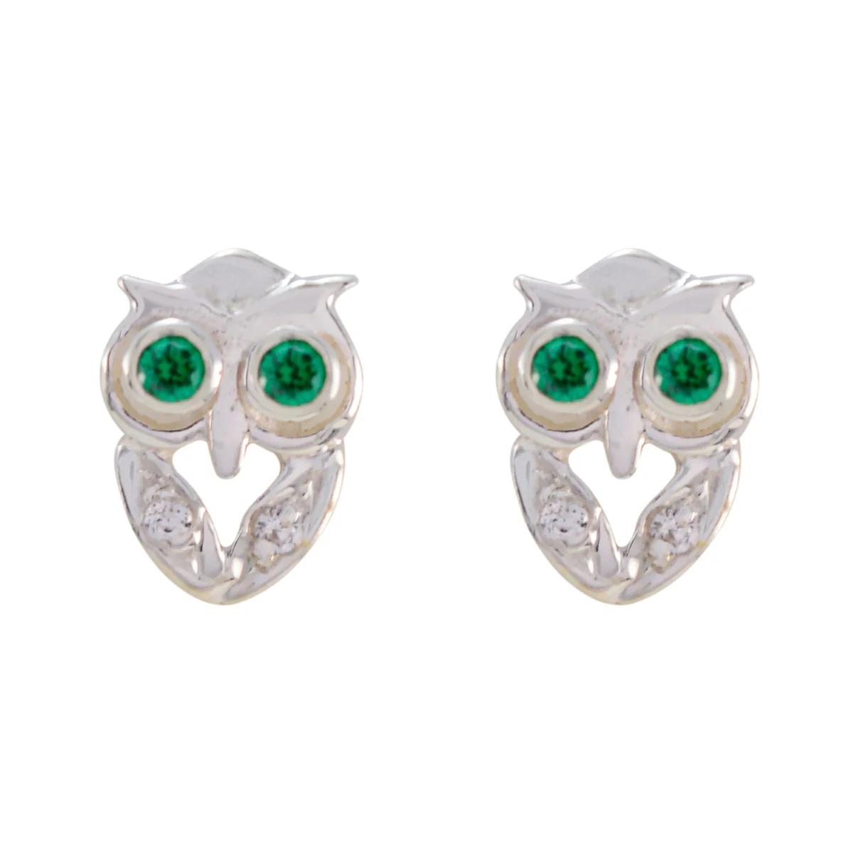 Green CZ Mexican Hannah multiple Stud Green 92.5 Silver Earring