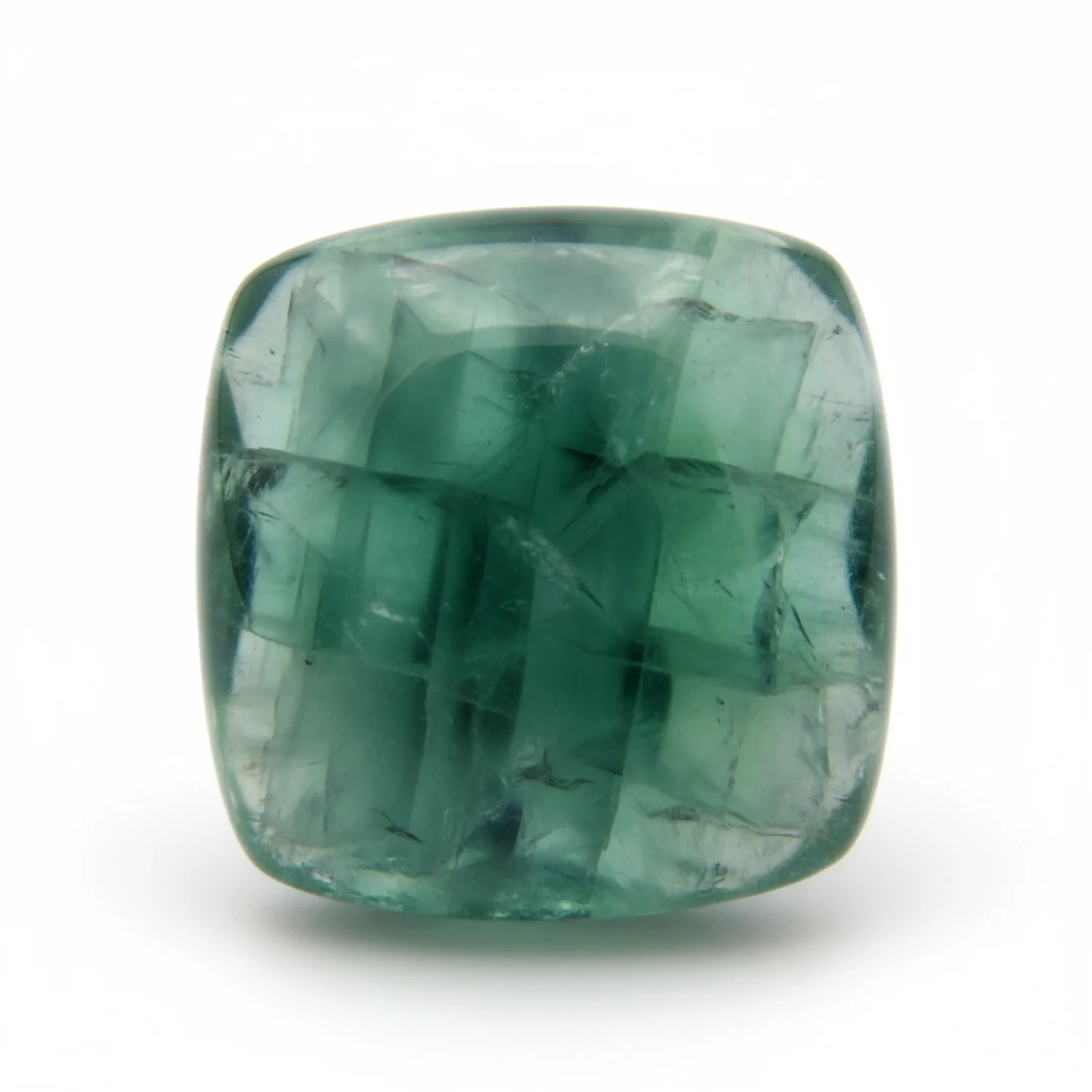 Green Fluorite 1PC Large 10x10 MM Cushion Cabochon Green Sparkling semi Precious Loose Gemstone - Image 2