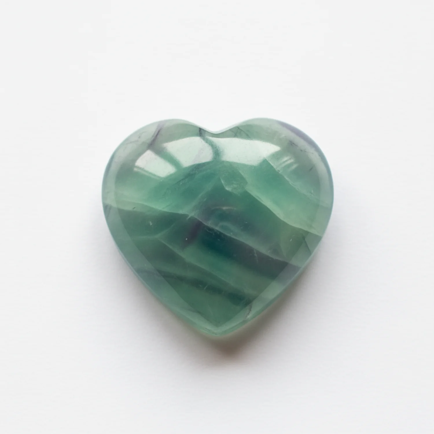 Green Fluorite 1PC Large 10x10 MM Heart Cabochon Green Genuine semi Precious Loose Gemstones - Image 2