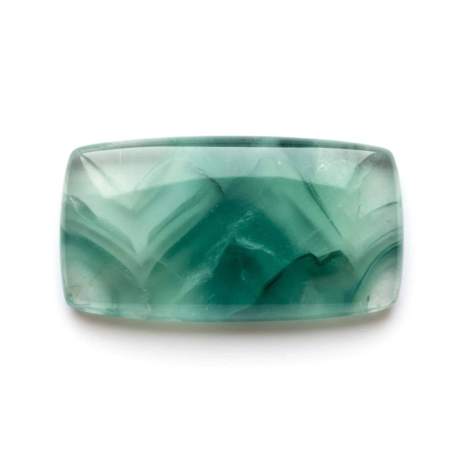 Green Fluorite 1PC Large 8x16 MM Baguette Cabochon Green Polished semi Precious Loose Gemstones - Image 2